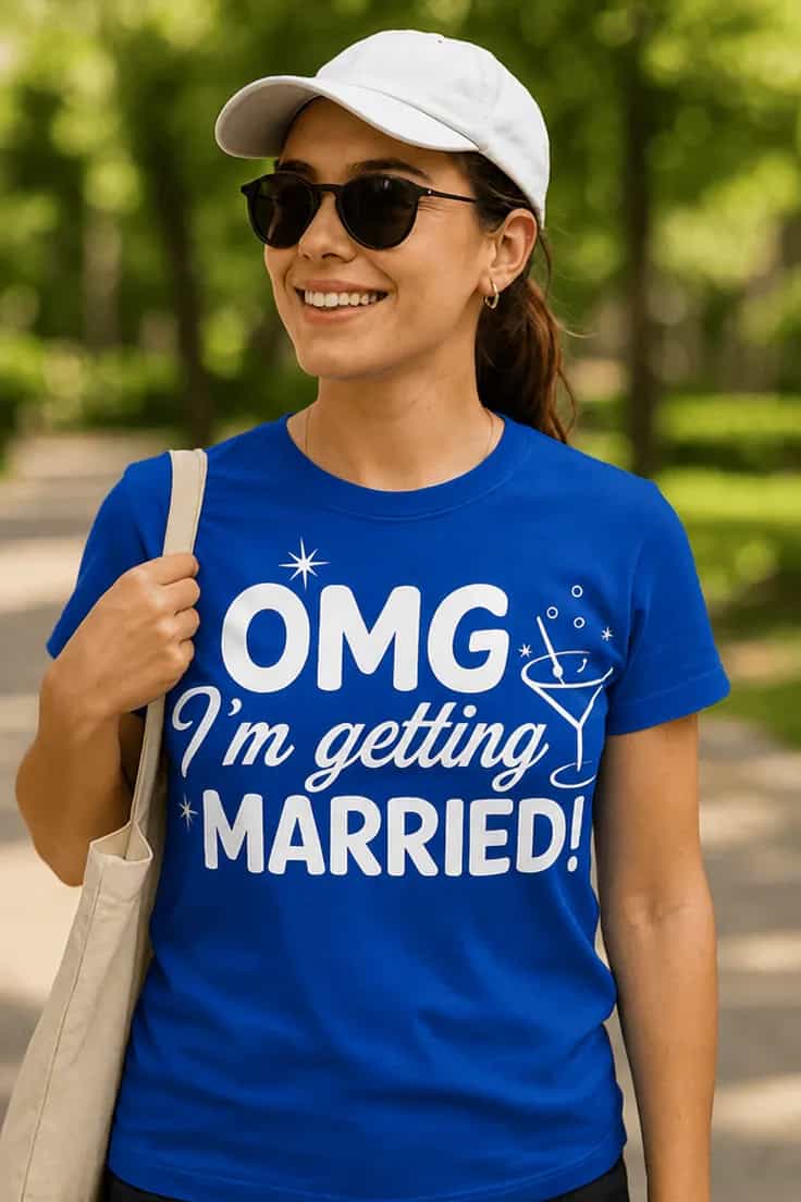 Смешна тениска омъжвам се – OMG I'm getting MARRIED!