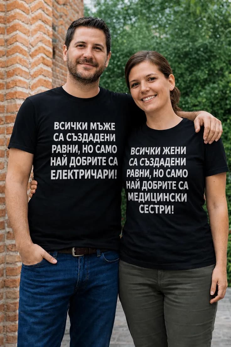 Тениска всички са създадени равни с професия по избор