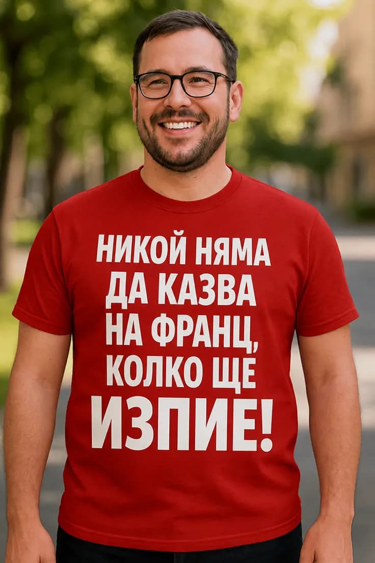 Смешна тениска колко ще изпие с име – НИКОЙ НЯ