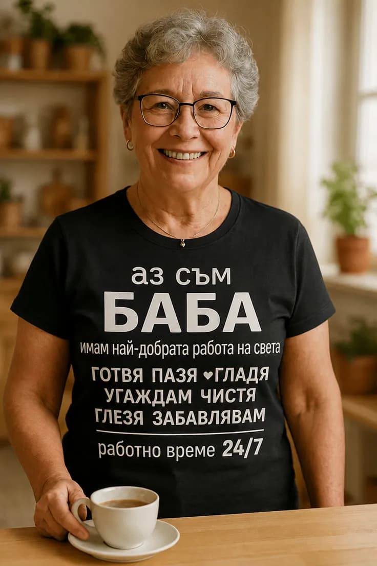Смешна тениска аз съм баба - аз съм БАБА