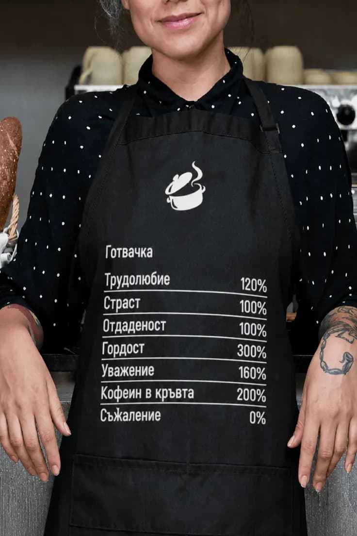 Престилка готварски проценти – Готвачка 120%