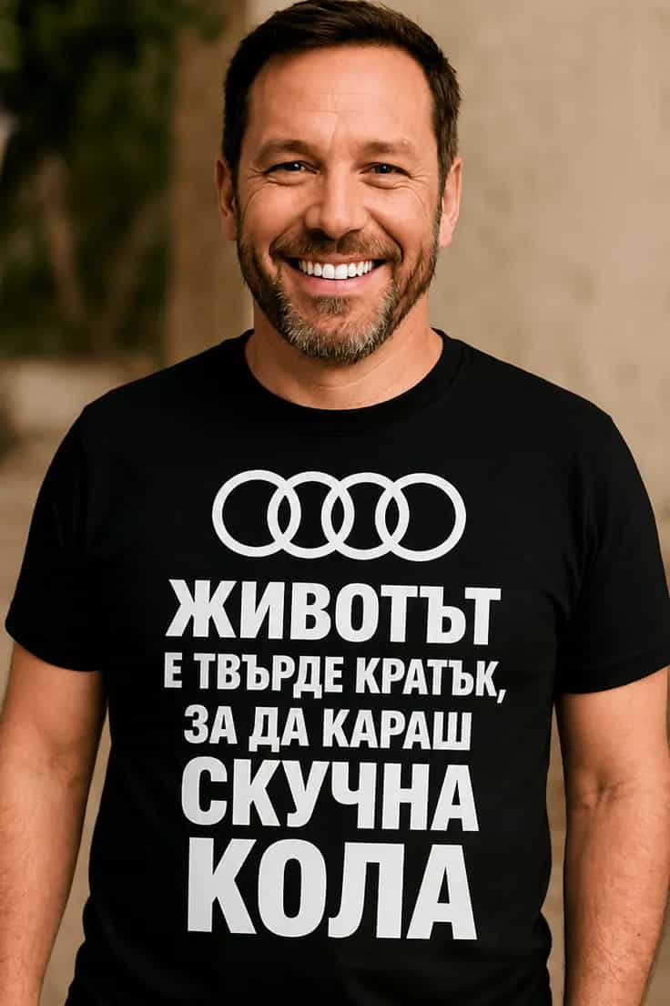 Тениска животът е твърде кратък с марка кола по избор