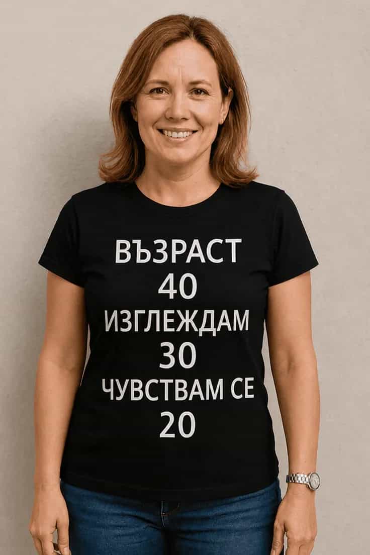 Смешна тениска възраст 40 визия 30 | ВЪЗРАСТ 40