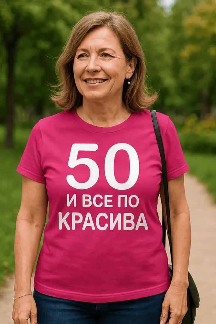 Смешна тениска 50 и все по красива | 50 И ВСЕ ПО КРАСИВА