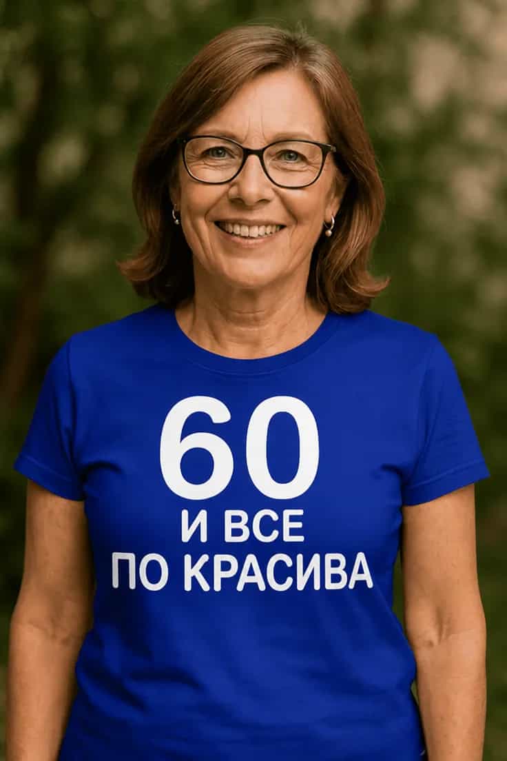 Смешна тениска 60 и все по красива | 60 И ВСЕ ПО КРАСИВА