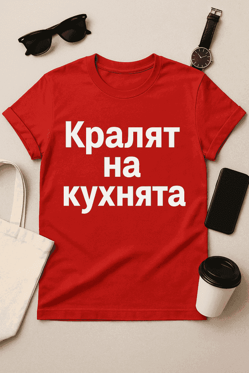 Кралят на кухнята - тениска за готварски легенди