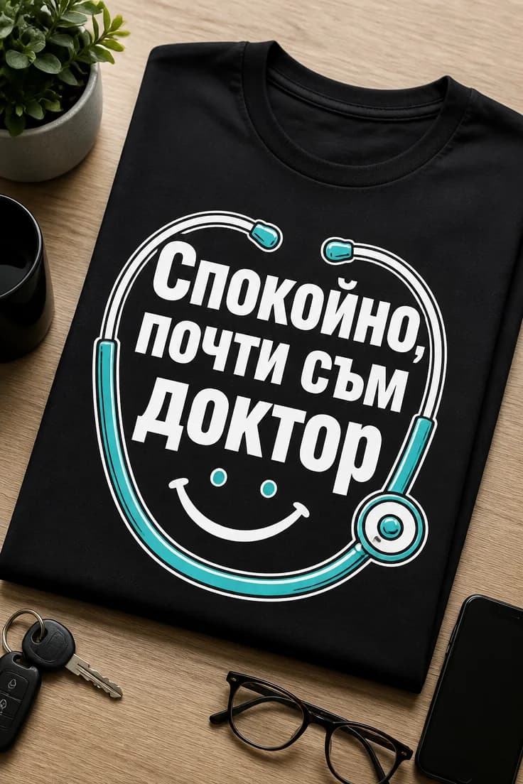 Лекарска тениска – Спокойно, почти съм доктор
