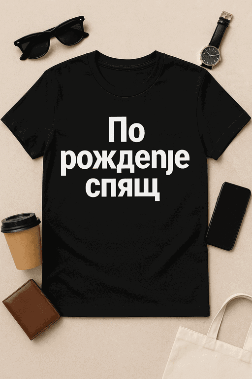 Тениска 'По рождение спящ'