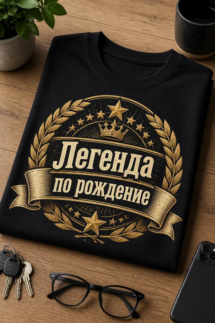 Тениска за рожден ден „Легенда по рождение“