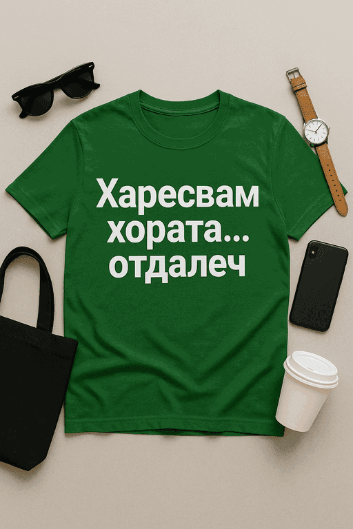 Тениска „Харесвам хората... отдалеч“