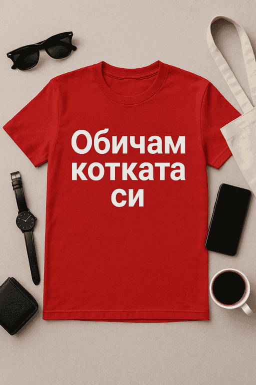 Тениска "Обичам котката си"