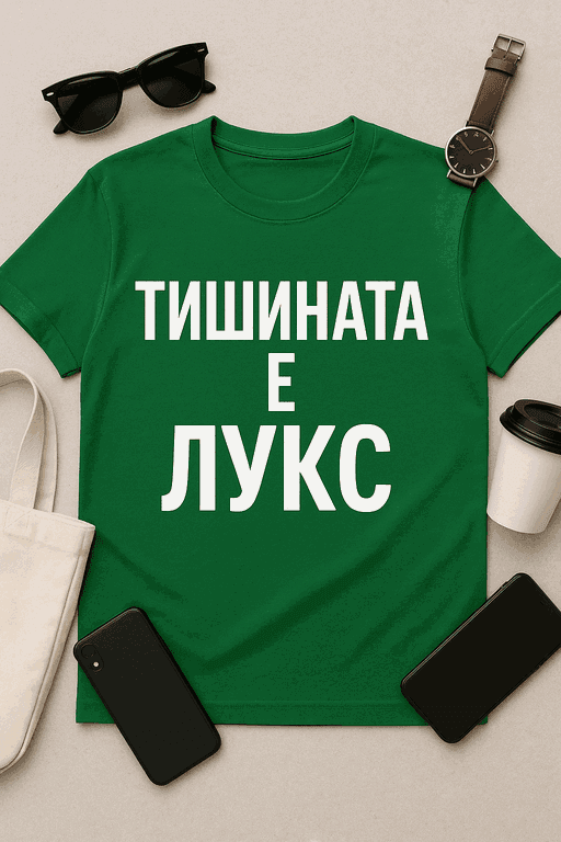 Тениска "Тишината е лукс"