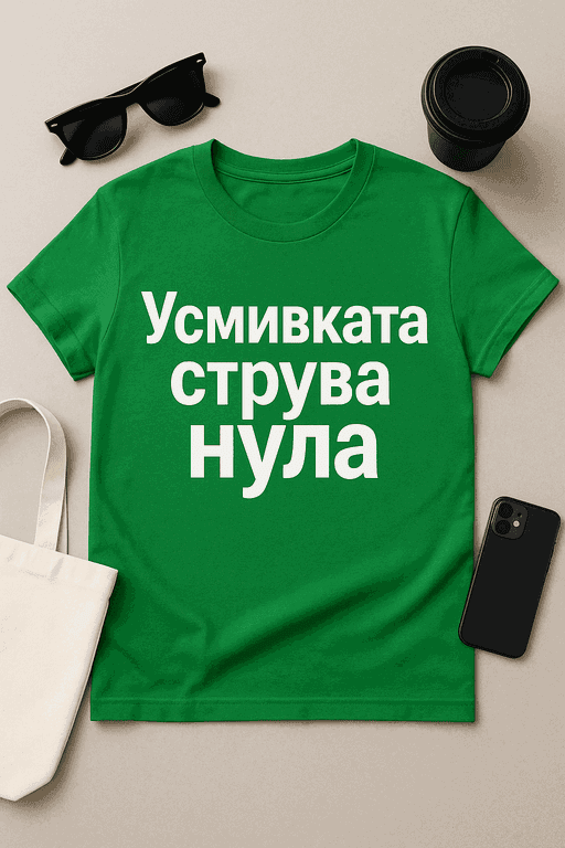 Тениска „Усмивката струва нула“