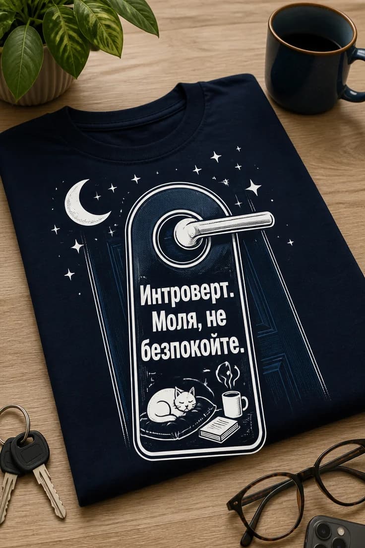 Тениска за интроверти – Интроверт. Моля, не безпокойте.