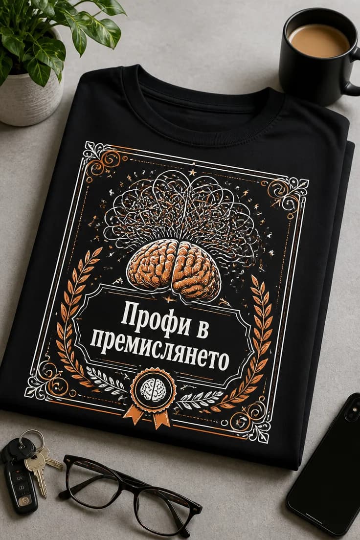 Тениска за хора, които премислят – Профи в премислянето