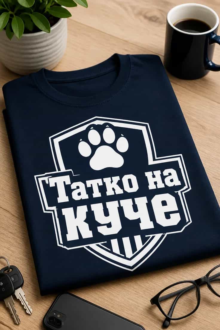 Тениска за татко на куче – Татко на куче