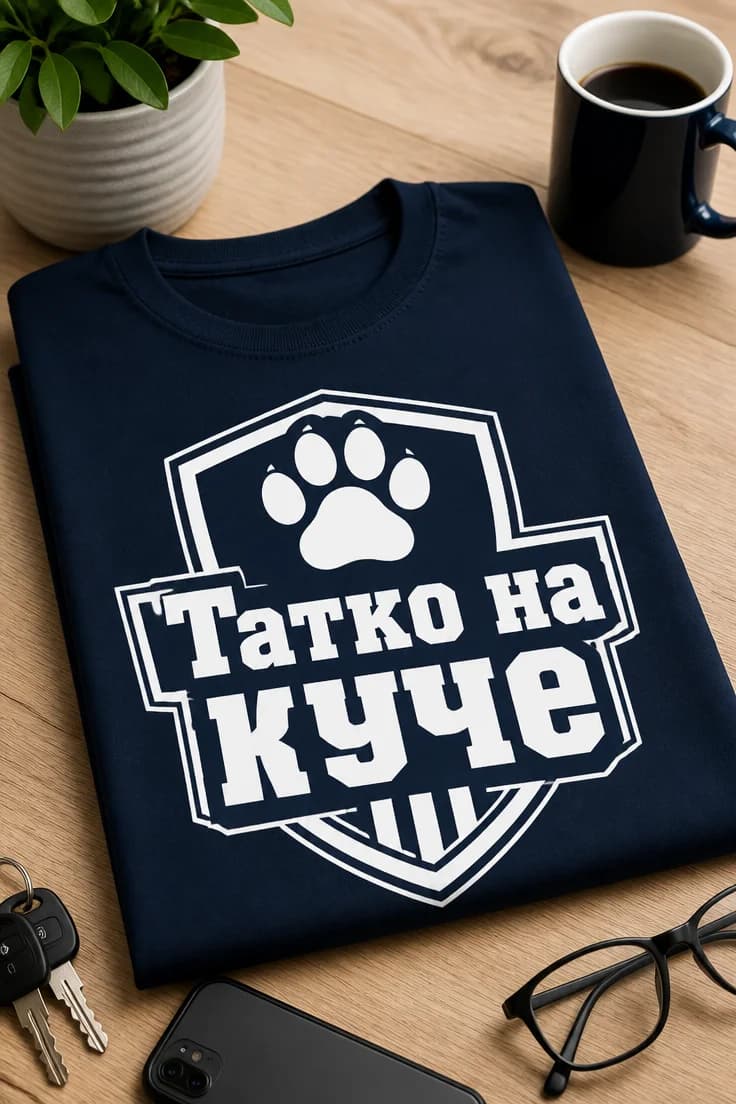 Тениска за татко на куче – Татко на куче