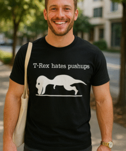 T-Rex hates pushups - Тениска