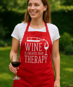 WINE IS CHEAPER THAN THERAPY - Престилка