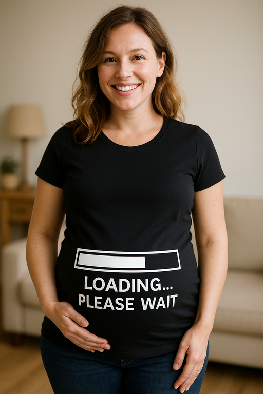 LOADING... PLEASE WAIT - Тениска за бременни