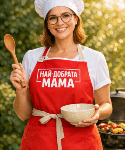 Забавна престилка НАЙ-ДОБРАТА МАМА