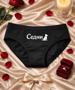 Забавни дамски бикини „Седни“ с кученце