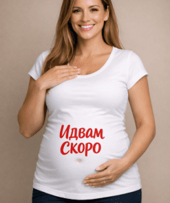 Тениска за бременни „ИДВАМ СКОРО“