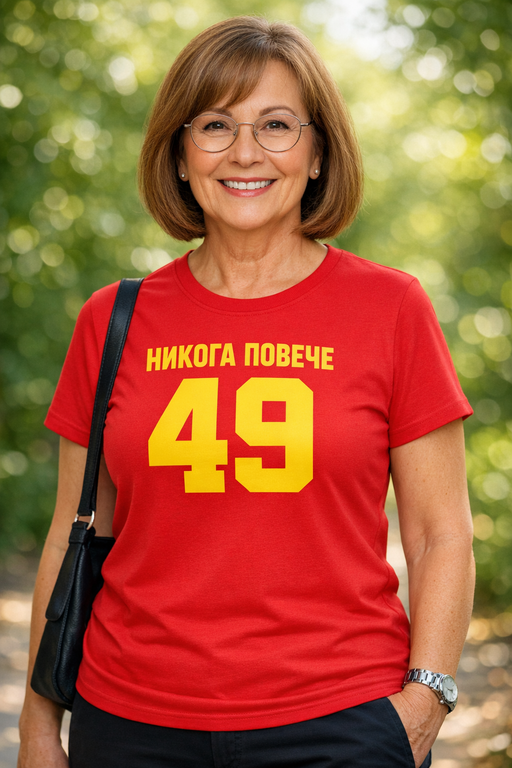 Смешна тениска НИКОГА ПОВЕЧЕ 49