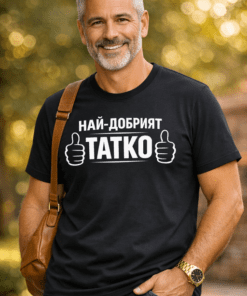Смешна тениска за татковци – Най-добрият татко на света