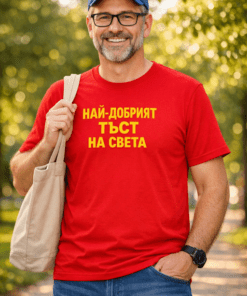Смешна тениска „Най-добрият тъст на света“