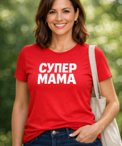 Забавна тениска СУПЕР МАМА